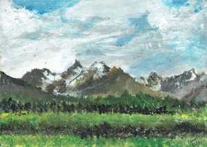 Hotel View at Crans by Vincent Alexander Booth