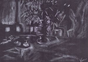 Plant in Room by Candlelight by Vincent Alexander Booth