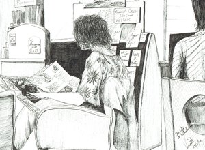 Reading at Waterstones Book Shop Manchester by Vincent Alexander Booth