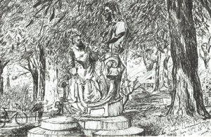 Statue in Jardin Luxemburg Paris, 2003 by Vincent Alexander Booth