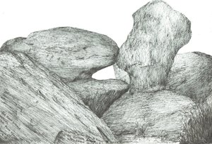 Kissing Rocks on Kinder Scout by Vincent Alexander Booth