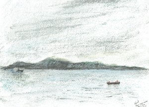 View Across Water from Jura by Vincent Alexander Booth