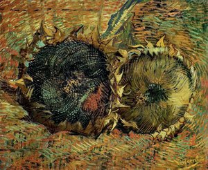 Two Cut Sunflowers, 1887 by Vincent van Gogh