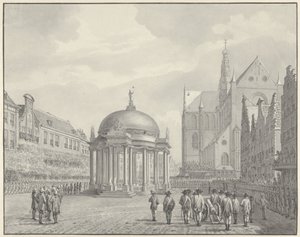 The Swearing-in of the Government Regulation at the Grote Markt in Haarlem, September 5, 1787 by Vincent Jansz. van der Vinne