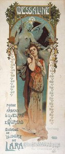 Poster advertising the performance of a poem 