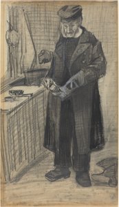 Man Polishing a Boot