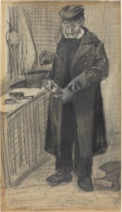 Man Polishing a Boot