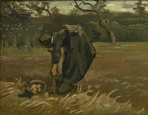 Peasant woman, harvesting potatoes, 1885