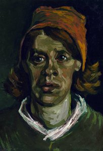 Head of a Peasant Woman with Red Hood by Vincent van Gogh