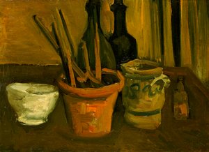 Still Life of Paintbrushes in a Flowerpot by Vincent van Gogh
