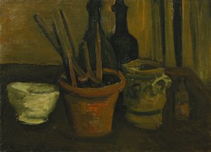 Still Life with Brushes in a Flowerpot by Vincent van Gogh