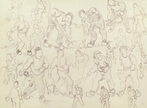 Studies of Peasants Working, Sowers and Diggers by Vincent van Gogh