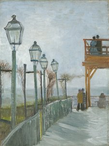 Terrace and Observation Deck at the Moulin de Blute-Fin, Montmartre by Vincent van Gogh