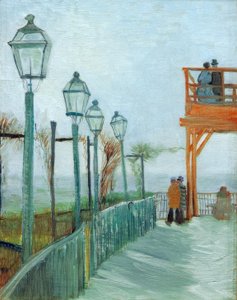 Terrace and Viewing Deck on the Moulin de Blutefin, Montmartre by Vincent van Gogh