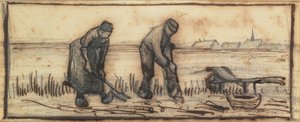 The Potato Harvest, from a Series of Four Drawings Representing the Four Seasons by Vincent van Gogh