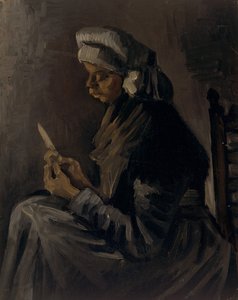 The Potato Peeler reverse: Self-Portrait with a Straw Hat