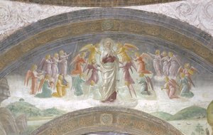 Virgin Mary and musician angels by Vincenzo Foppa