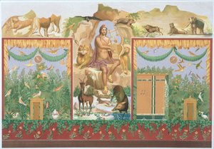 Orpheus Taming the Animals, Reconstruction of a Fresco from Pompeii by Vincenzo Loria