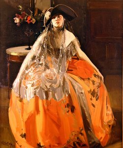 Portrait of a Woman by Virgilio Constantini