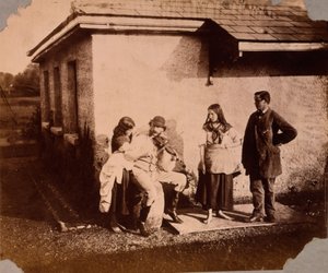 Children Listen to a Man Playing a Fiddle, c.1859-61