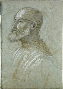 Head of Bearded Man Wearing a Cap, in Profile to the Left by Vittore Carpaccio
