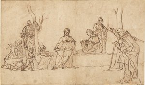 The Madonna and Child with Saints in a Landscape (Sacra Conversazione) by Vittore Carpaccio