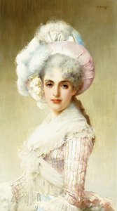 Elegant Lady in Pink by Vittorio Matteo Corcos