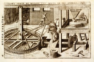 Horse-Driven Milling Machine