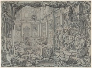 Absalom Orders the Murder of Amnon at a Feast in His Palace by Vitus Felix Rigl