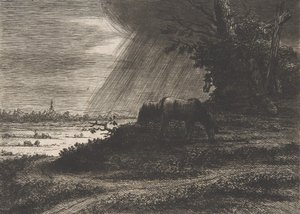 Landscape with Storm, 18th-Early 19th Century by Vivant Denon