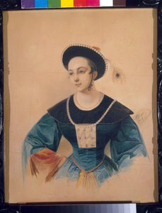 Portrait of the Opera Singer Anna Stepanova as Peki in The Bronze Horse by D. Auber