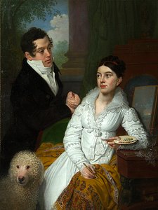 Portrait of Princess Alexandra Gregorievna and Prince Aleksey Alexandrovich Lobanov Rostovsky by Vladimir Lukich Borovikovsky
