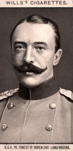 H.S.H, Prince Ernest of Hohenlohe-Langenbourg, 1908 by WD and HO Wills