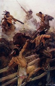 At Close Quarters with the Buffalo by W.R.S. (after) Stott