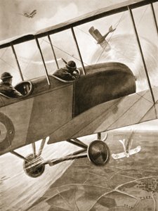 Captain Bell-Irving Engaging Three of the Enemy