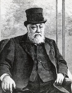 Portrait of Stephanus Johannes Paulus Kruger, President of the South African Republic, led the Boer war against the English (engraving)