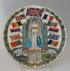 Victory Plate Peace 1919 by W. H. Goss