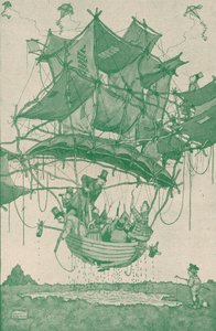 Quite an Early Type of Waterplane Making a Trial Flight from Hampstead Ponds by William Heath Robinson