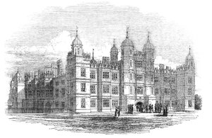 Burghley House - north front, 1844