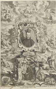 Portrait of Jeremias Drexel Title Page for: J. Drexel, The Sunflower or The Conformity of the Human Will with the Divine, 1660