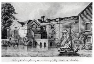 View of the House Formerly the Residence of Guy Fawkes at Lambeth, c.1850