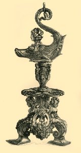 Lamp in the Form of Sphinx-like Sea Creature, c. 1510-1530, 1881 by W. W. McCarty