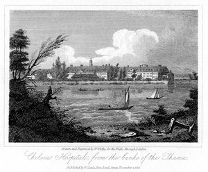 Chelsea Hospital, from the Banks of the Thames, London