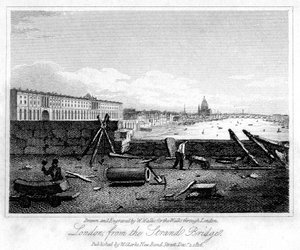 London from the Strand Bridge, 1816