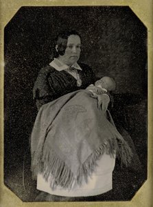 Mrs. Thomas Ustick Walter and Her Deceased Child, ca. 1846 by William and Frederick Langenheim