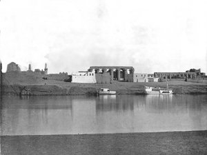 Luxor from the Nile, Egypt, 1895