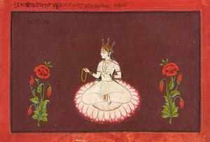 Saraswati, folio from a Goddess series, c.1680-1700