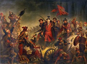 Death of Stanislaw Zolkiewski in a Battle of Cecora by Walery Eljasz Radzikowski