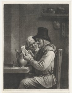 Man and Woman Reading a Letter by Wallerant Vaillant