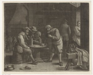 Tavern scene by Wallerant Vaillant
